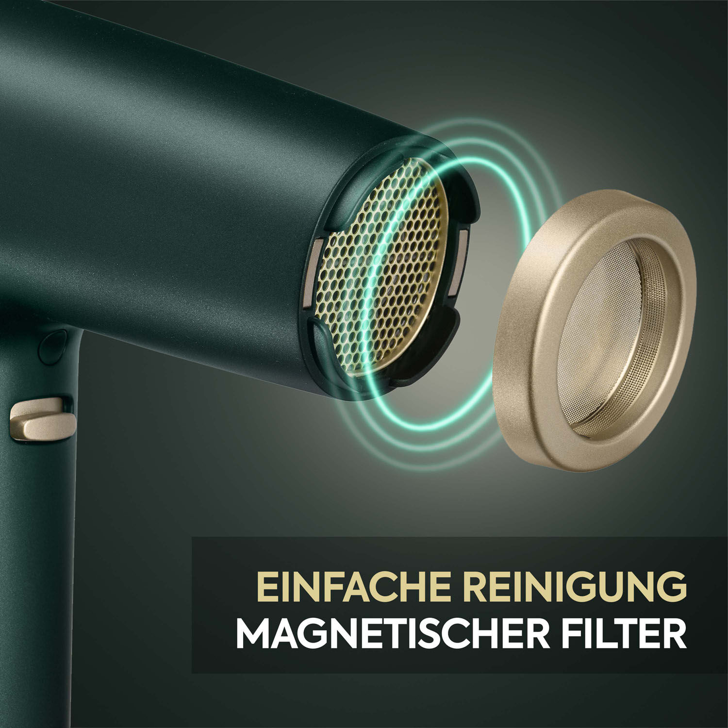 EINFACHE REINIGUNG Magnetischer Filter